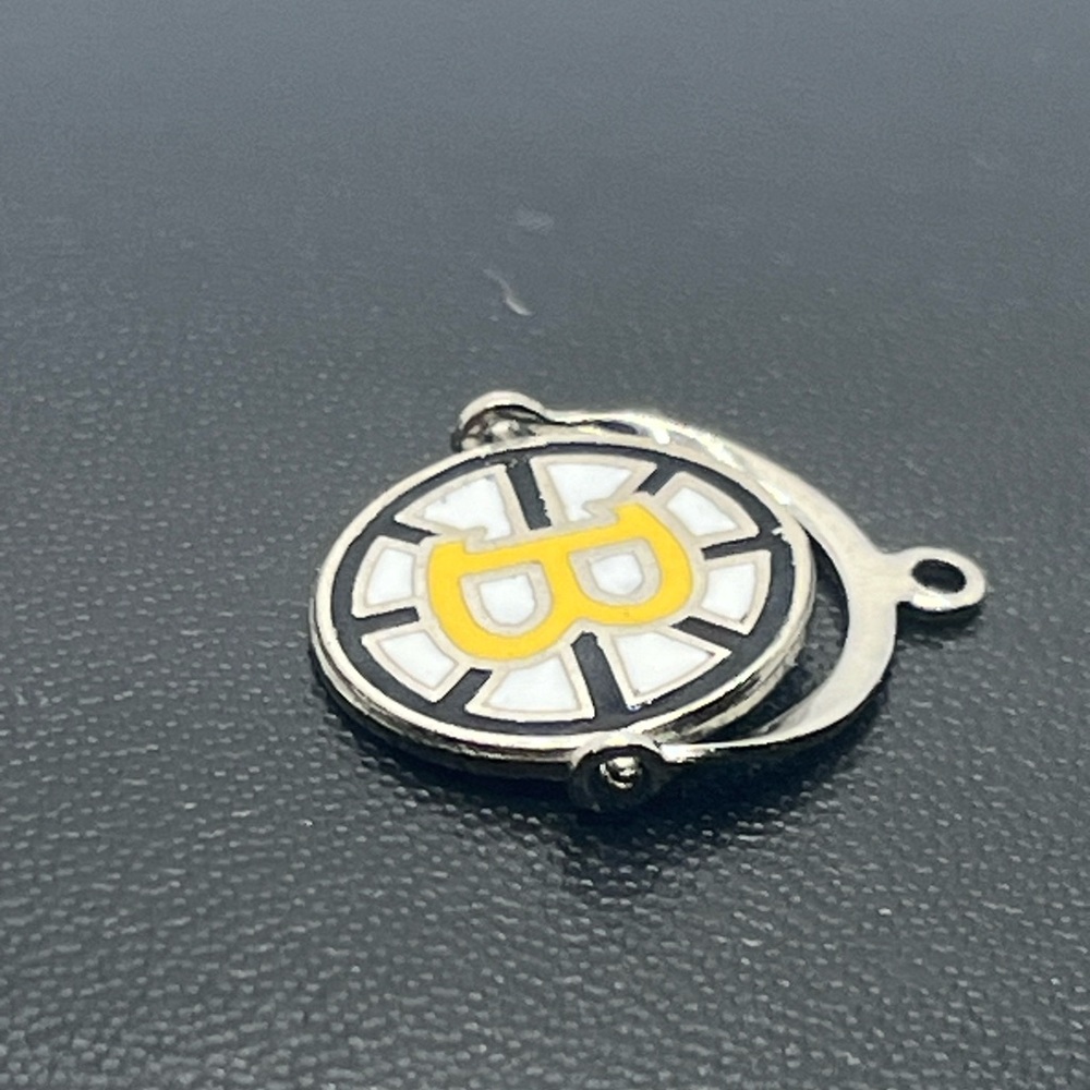 Boston Bruins NHL Hockey charm Pendant for necklace sterling silver enamel - Picture 6 of 13